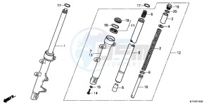 CBR125RSC drawing FRONT FORK