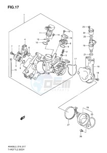 AN400 ABS BURGMAN EU-UK drawing THROTTLE BODY