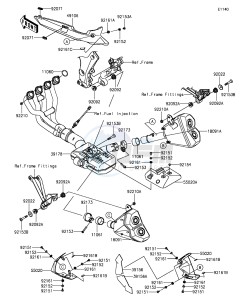 Z1000SX_ABS ZX1000MGF FR GB XX (EU ME A(FRICA) drawing Muffler(s)