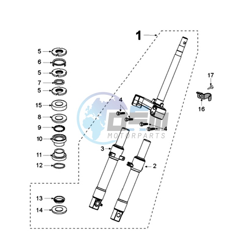 FRONT FORK / STEERINGHEAD