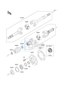 KAF 620 K [MULE 3010 TRANS4X4 HARDWOODS GREEN HD] (K6F-K8F) K8F drawing DRIVE SHAFT-REAR