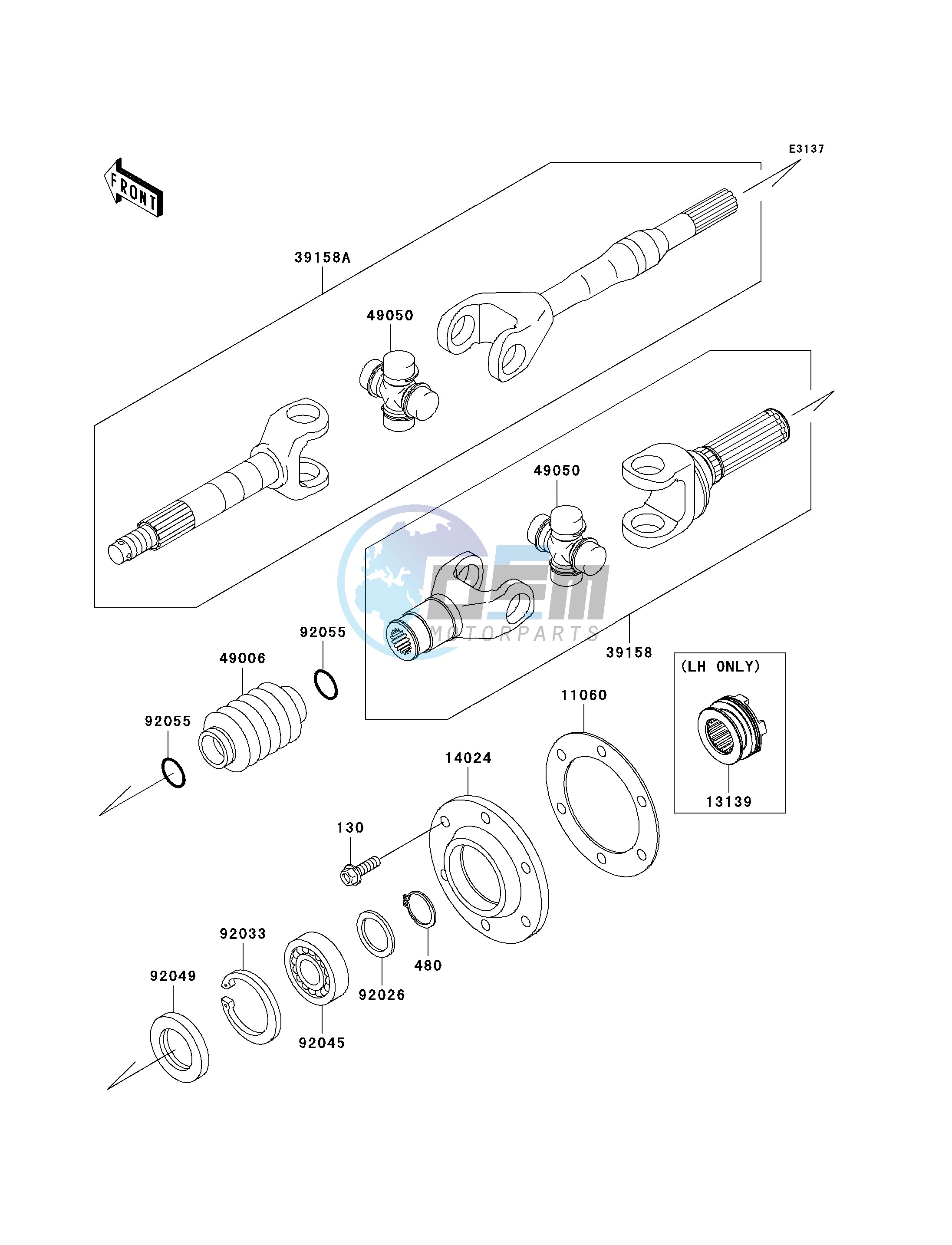 DRIVE SHAFT-REAR