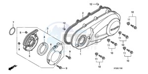 PES1509 Europe Direct - (ED / 2ED) drawing LEFT CRANKCASE COVER