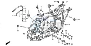 TRX300 FOURTRAX 300 drawing FRAME BODY