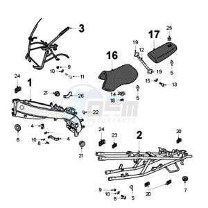 XR6 E EX drawing FRAME AND SADDLE