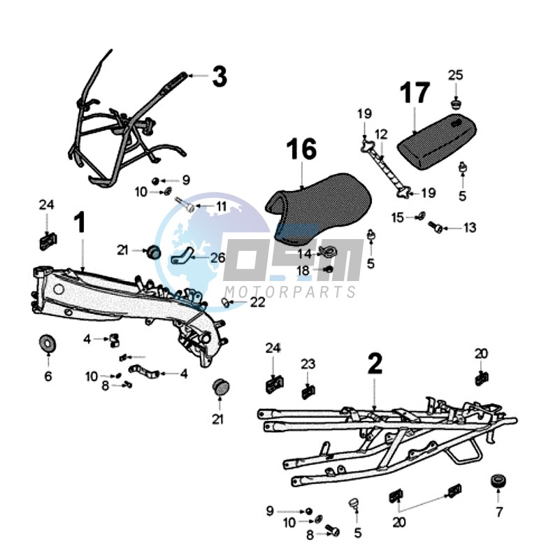 FRAME AND SADDLE