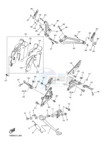 YZF-R1 998 R1 (1KBJ 1KBK) drawing STAND & FOOTREST