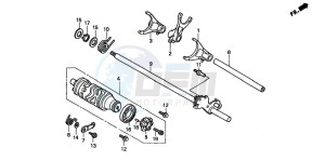 CBF600SA drawing GEARSHIFT DRUM