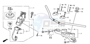 XL125V VARADERO drawing HANDLE PIPE/TOP BRIDGE