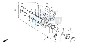 TRX300EX SPORTRAX 300EX drawing FRONT BRAKE CALIPER