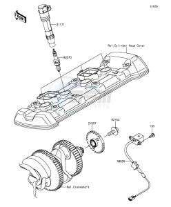 Z1000SX ZX1000LEF FR GB XX (EU ME A(FRICA) drawing Ignition System