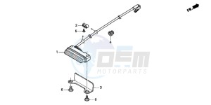 CRF250X drawing TAILLIGHT