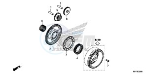 CRF1000AG CRF1000 - Africa Twin - ABS Europe Direct - (ED) drawing STARTING CLUTCH