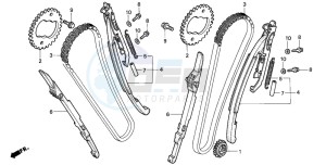 VT1100C2 drawing CAM CHAIN/TENSIONER