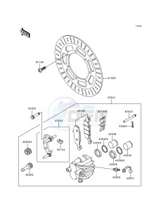 VN 800 B [VULCAN 800 CLASSIC] (B1-B5) [VULCAN 800 CLASSIC] drawing FRONT BRAKE