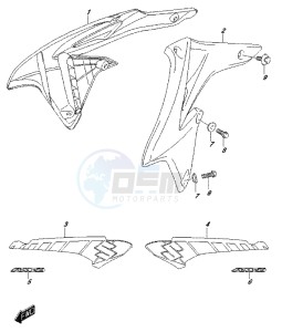 RM-Z250 drawing FUEL TANK COVER