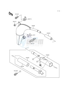 KX 80 R T [KX80 SMALL AND BIG WHEEL] (R1-T1) [KX80 SMALL AND BIG WHEEL] drawing MUFFLER