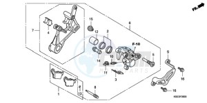 CRF150R9 Europe Direct - (ED / 2ED) drawing REAR BRAKE CALIPER