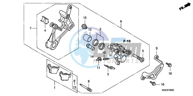 REAR BRAKE CALIPER