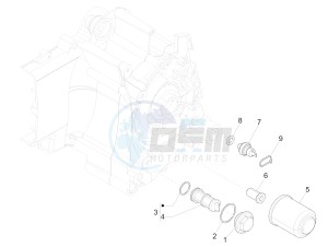 Liberty 125 4t Delivery e3 Single drawing Flywheel magneto cover - Oil filter