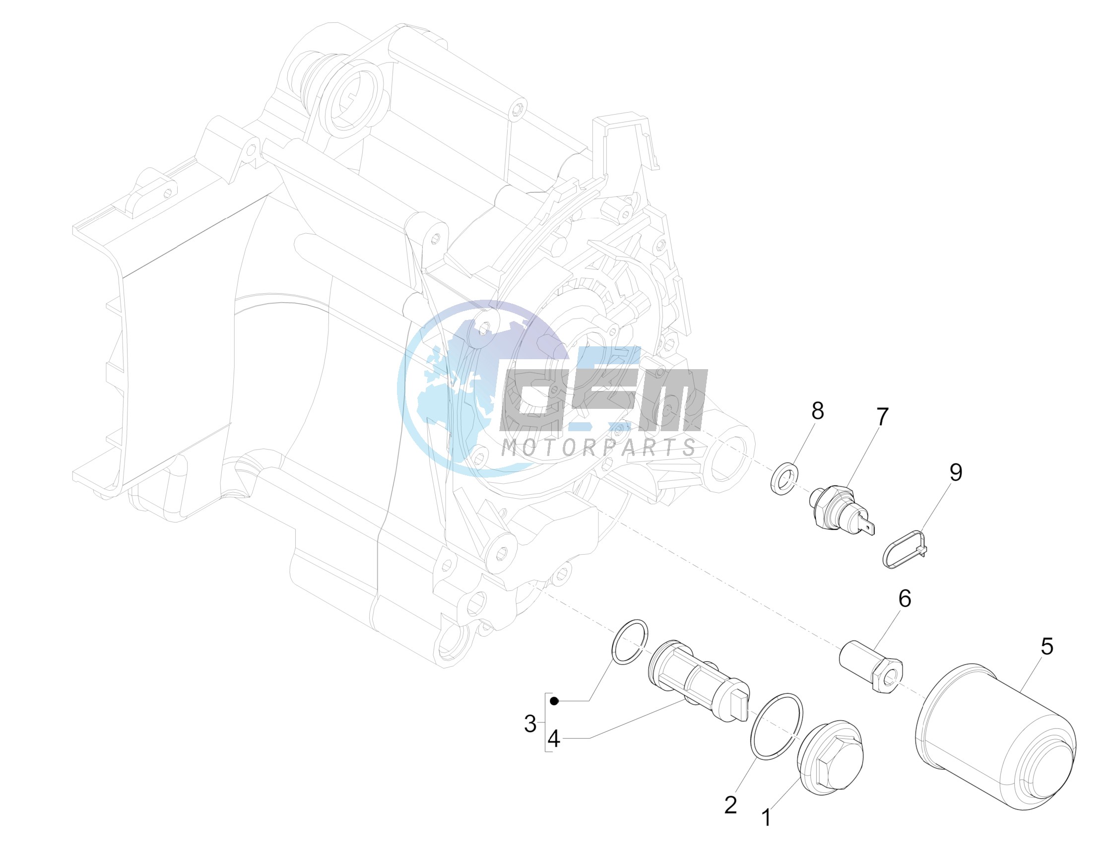 Flywheel magneto cover - Oil filter