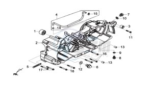 JOYMAX 125 drawing CRANKCASE LEFT