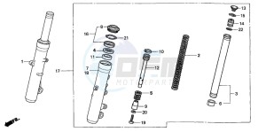 NSS250X FORZA X drawing FRONT FORK