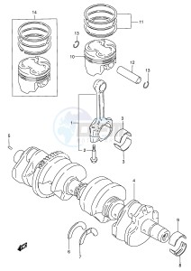 GSX750 (E4) drawing CRANKSHAFT