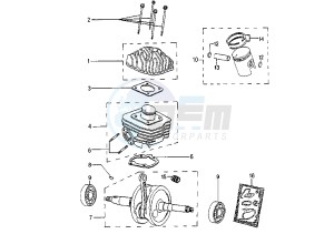 ZENITH LN/LS - 50 cc drawing CYLINDER-CRANKSHAFT