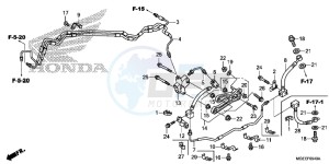 VFR1200FDF VFR1200F Dual Clutch E drawing BRAKE HOSE