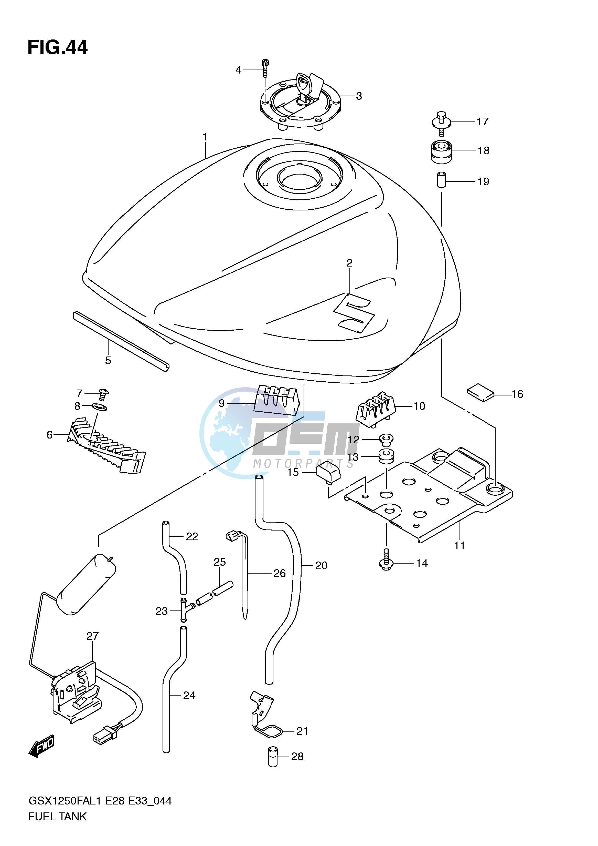 FUEL TANK (GSX1250FAL1 E28)