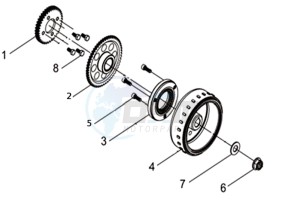 WOLF 300 (L8) EU EURO4 drawing FLYWHEEL  ASSY.