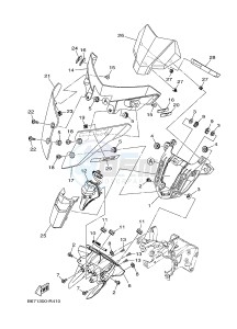 MTN1000 MTN-1000 MT-10 (B671) drawing COWLING 2