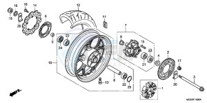 NC700XC drawing REAR WHEEL