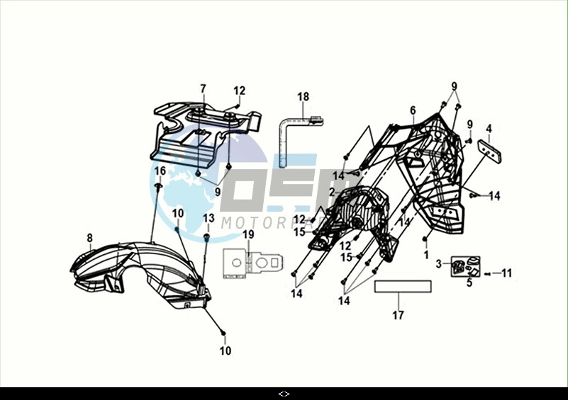 REAR FENDER - REAR INNER FENDER