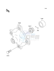 KVF360 4x4 KVF360ADF EU GB drawing Rear Hub