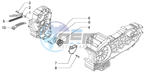 Pump group-timing chain