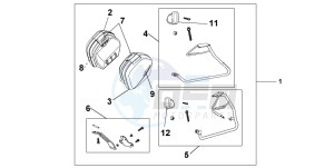 VFR800 drawing PANNIER SET + STAYS