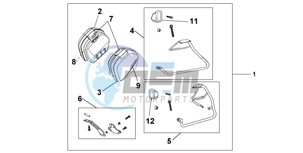 PANNIER SET + STAYS