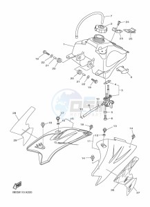 TT-R50E (BEGB) drawing FUEL TANK