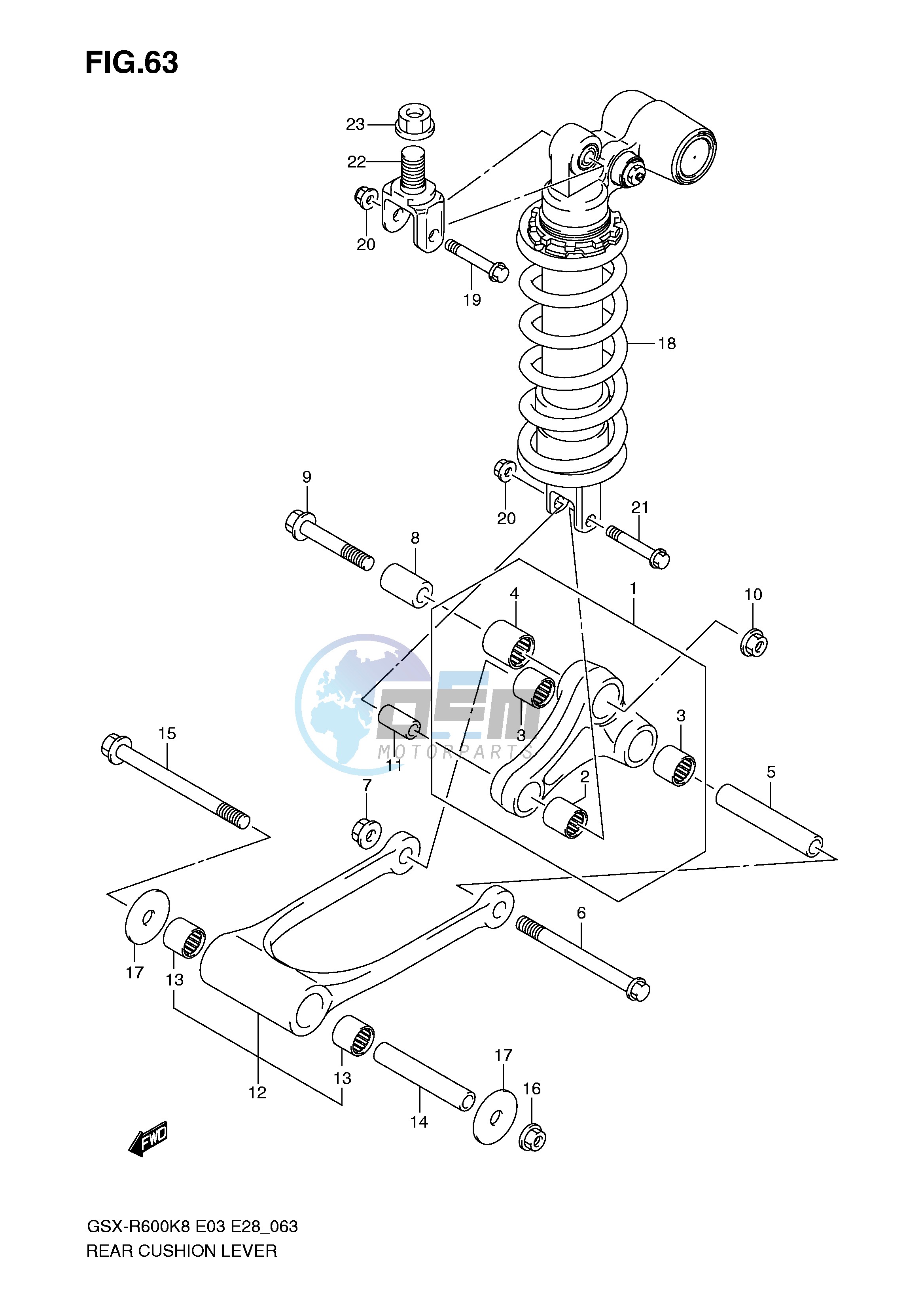 REAR CUSHION LEVER