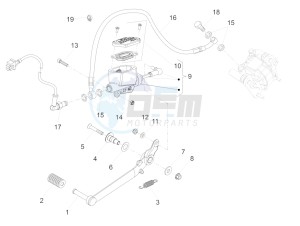 RS 125 Replica E4 ABS (EMEA) drawing Rear master cylinder