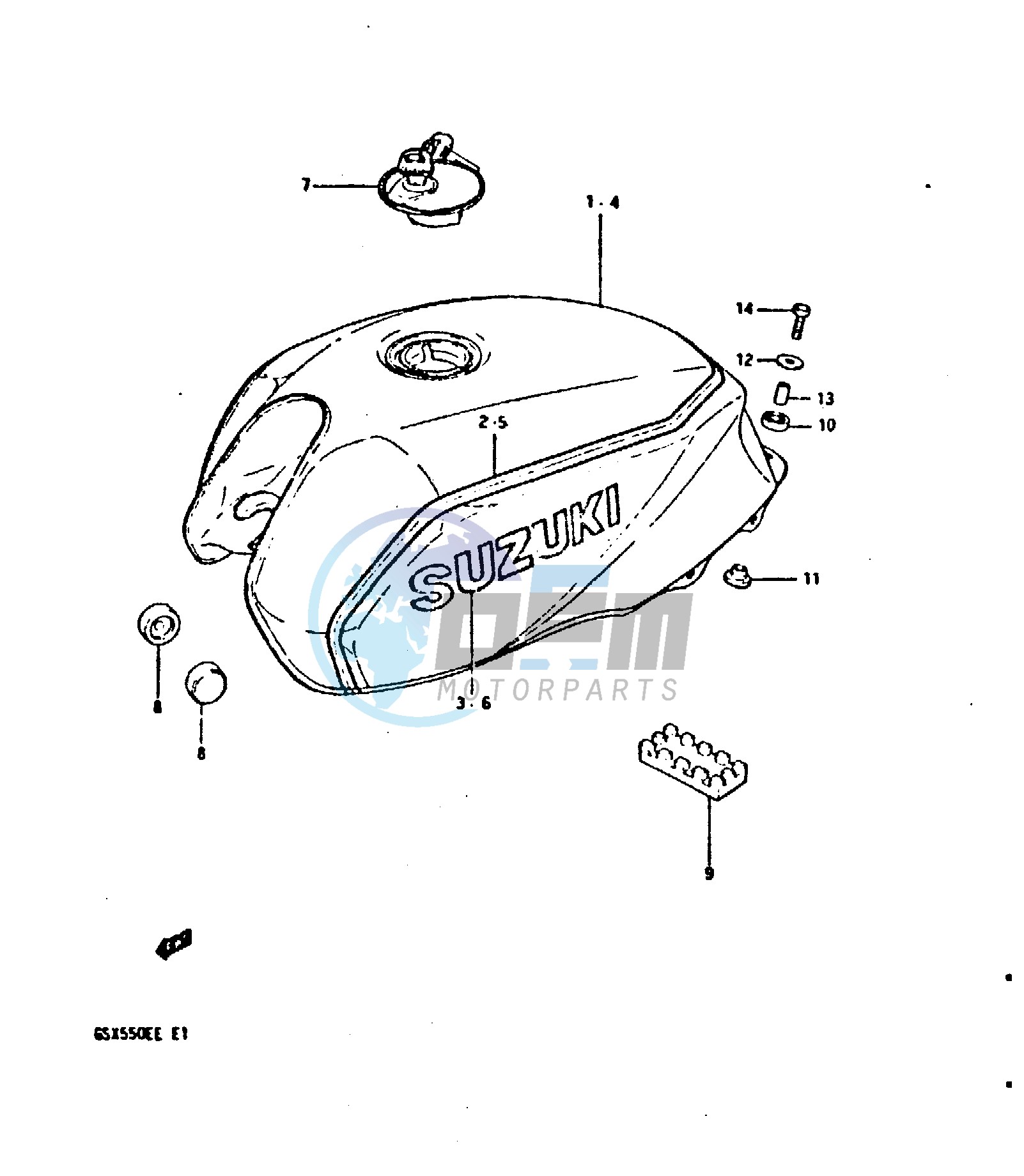 FUEL TANK (GSX550ED)