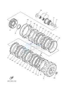 XP500 T-MAX 530 (59CF) drawing CLUTCH