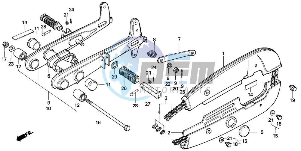 REAR FORK/CHAIN CASE