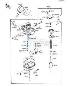 KLF 110 B [MOJAVE 110E] (B1-B2) [MOJAVE 110E] drawing CARBURETOR