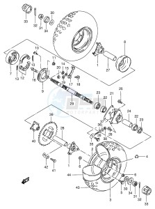 LT50 (P1) drawing REAR WHEEL (MODEL X Y K1 K2)