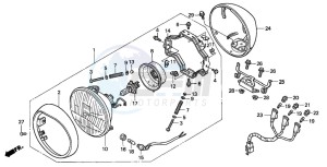 GL1500C F6C drawing HEADLIGHT (2)