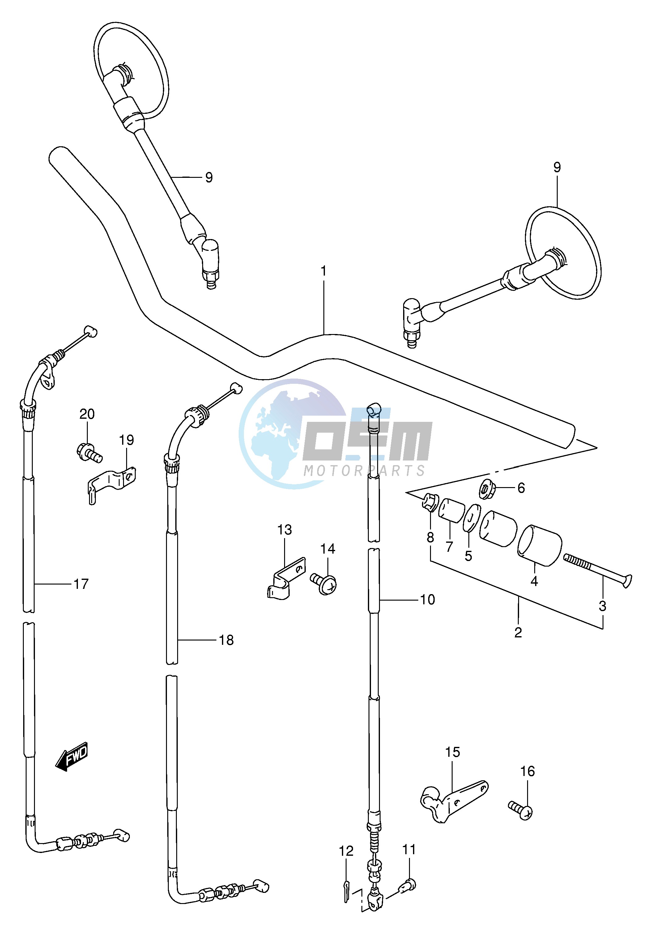 HANDLEBAR (MODEL V W X)