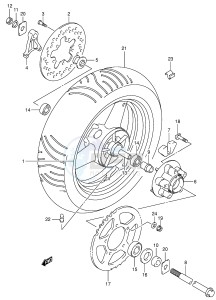 SV650S (E2) drawing REAR WHEEL